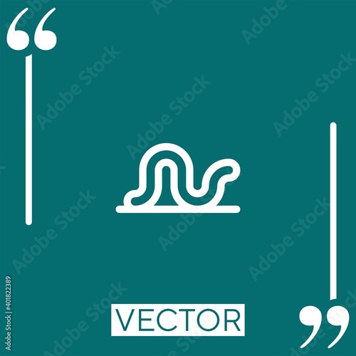 worm vector icon Linear icon. Editable stroke line