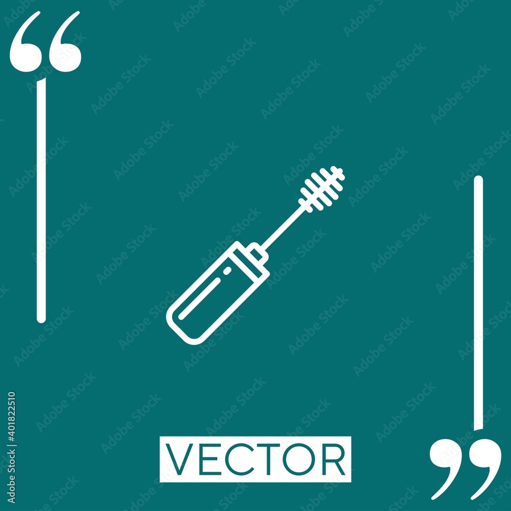 mascara vector icon Linear icon. Editable stroke line mascara vector icon Linear icon. Editable stroke line