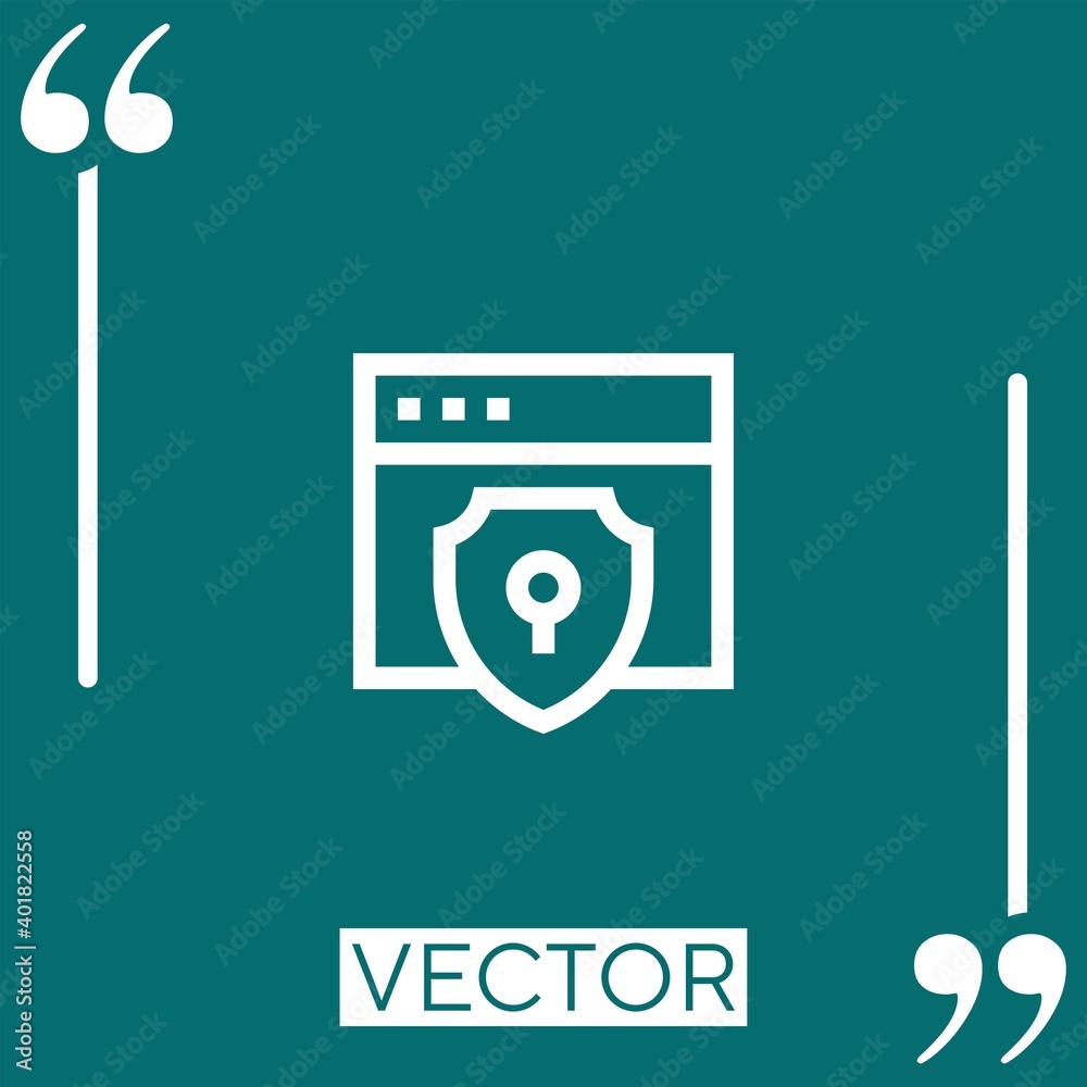 security vector icon Linear icon. Editable stroke line security vector icon Linear icon. Editable stroke line