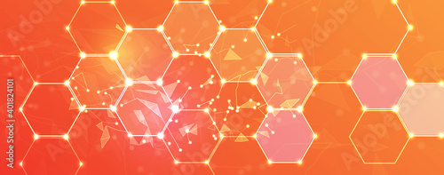 Quantum processing. Deep learning artificial intelligence. Future new technology  for business or science presentation