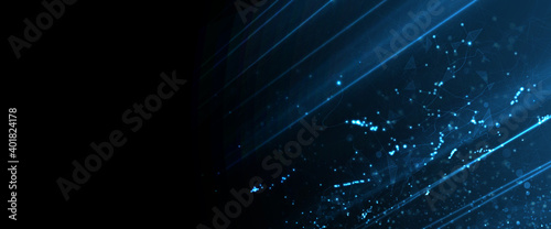 Quantum processing. Deep learning artificial intelligence. Future new technology  for business or science presentation
