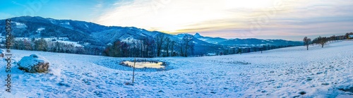 Alpen Winterlandschaft in Österreich photo