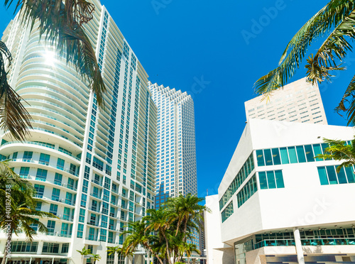 Beautiful downtown Miami on a sunny day