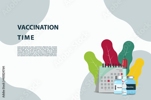 Vaccine time icon vector illustration