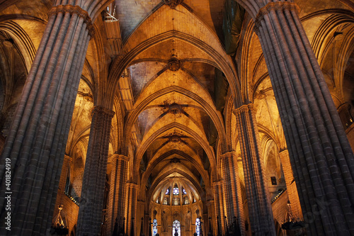Barcelona, Gothic Quarter, The Cathedral of the Holy Cross and Saint Eulalia, Spain