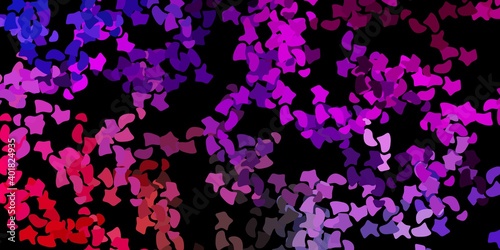 Dark multicolor vector pattern with abstract shapes.