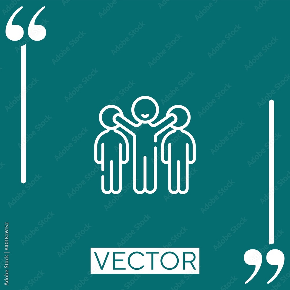 leadership vector icon Linear icon. Editable stroke line leadership vector icon Linear icon. Editable stroke line