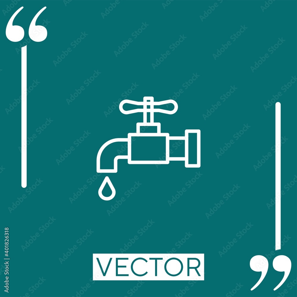 water vector icon Linear icon. Editable stroke line water vector icon Linear icon. Editable stroke line