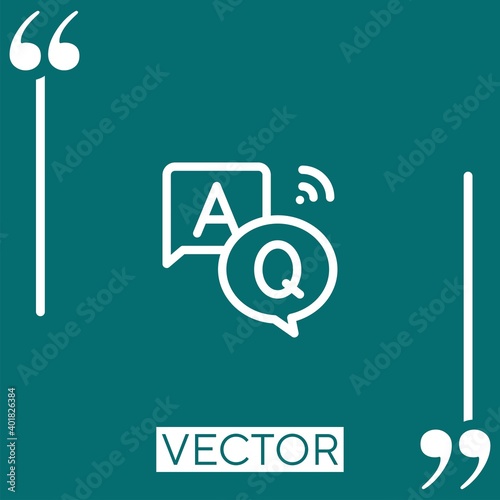 faq vector icon Linear icon. Editable stroke line