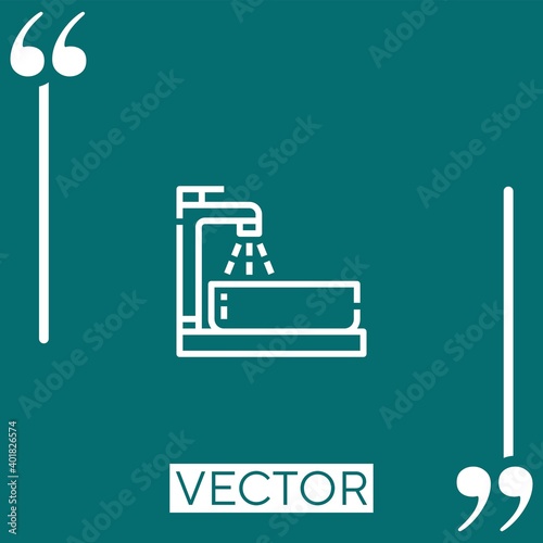 basin vector icon Linear icon. Editable stroke line