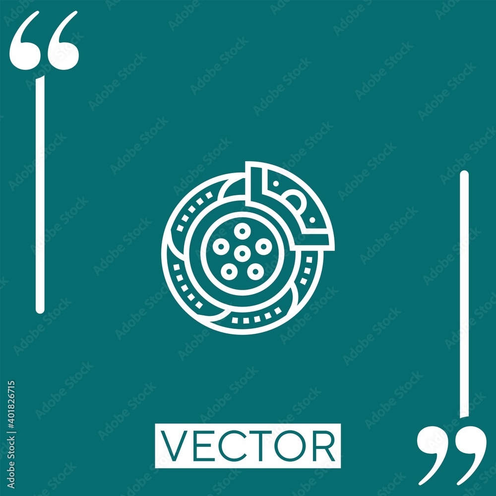 brake vector icon Linear icon. Editable stroke line brake vector icon Linear icon. Editable stroke line