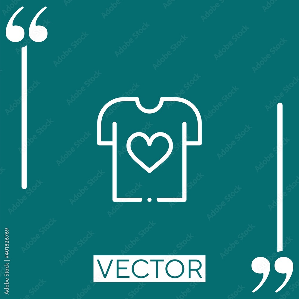 shirt vector icon Linear icon. Editable stroke line shirt vector icon Linear icon. Editable stroke line