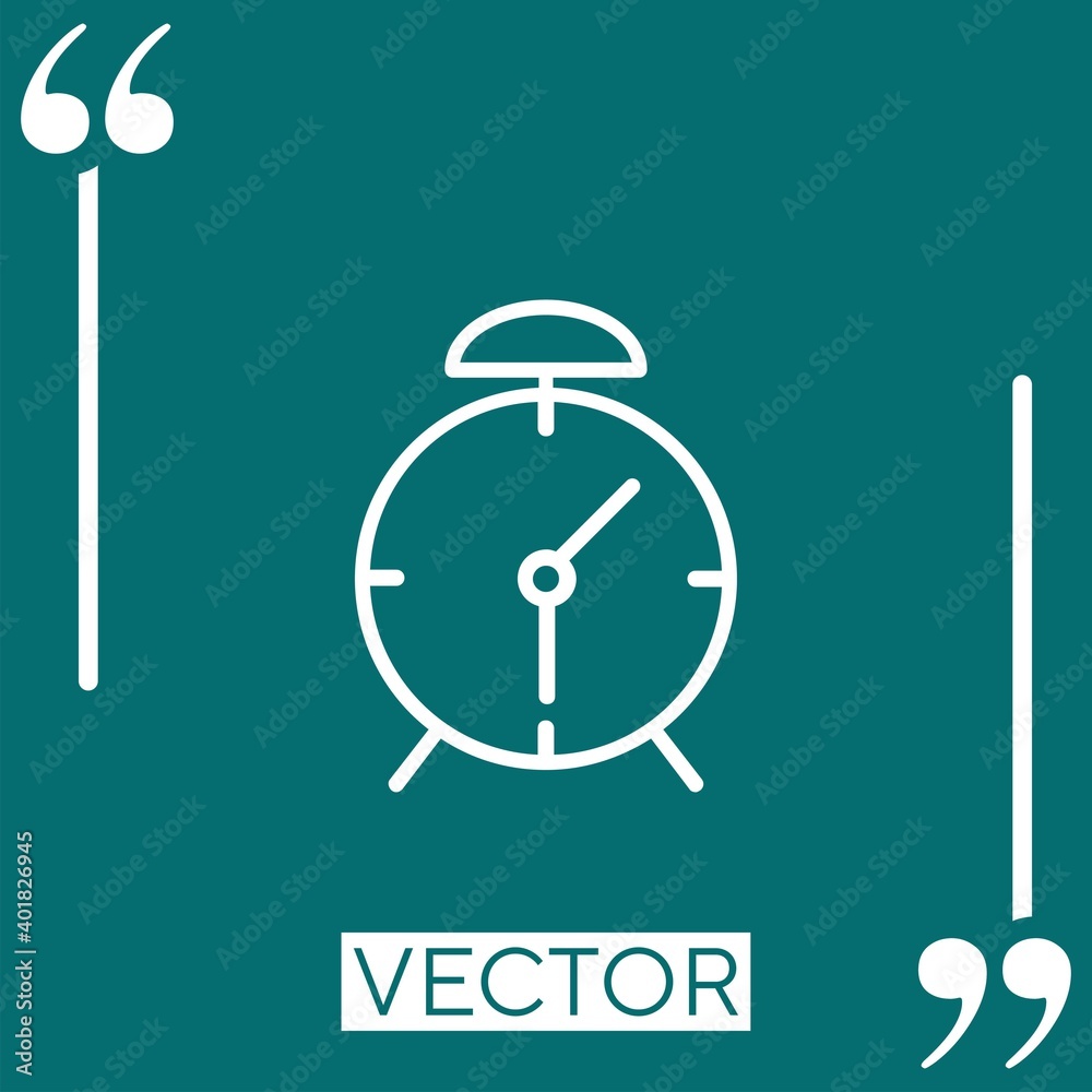 alarm vector icon Linear icon. Editable stroked line alarm vector icon Linear icon. Editable stroked line