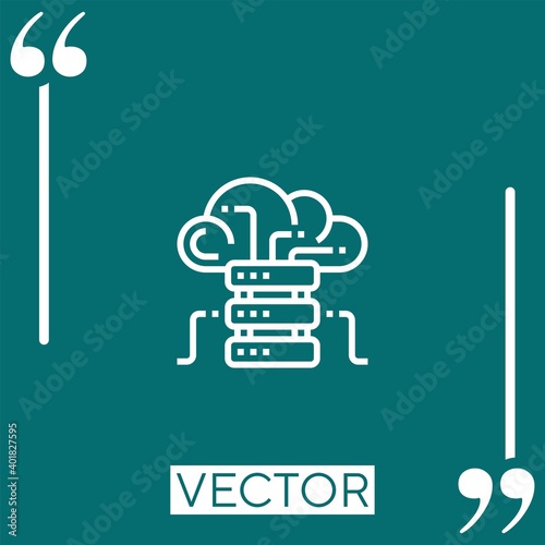 server vector icon Linear icon. Editable stroked line