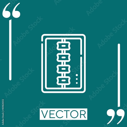x ray vector icon Linear icon. Editable stroke line