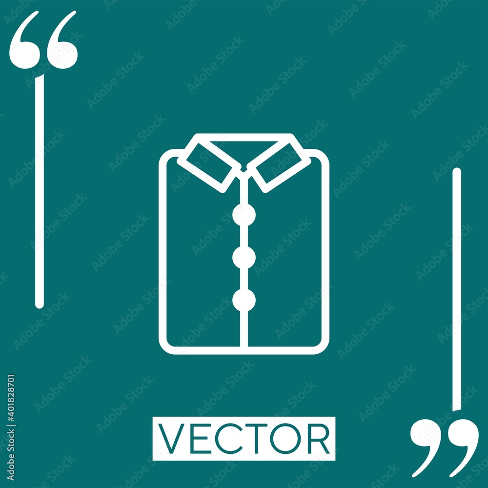 shirt vector icon Linear icon. Editable stroke line shirt vector icon Linear icon. Editable stroke line