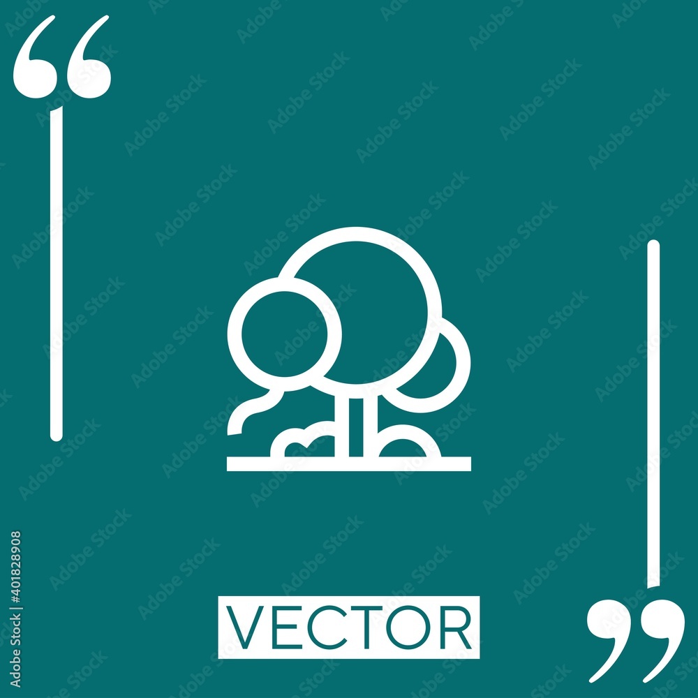 tree vector icon Linear icon. Editable stroke line tree vector icon Linear icon. Editable stroke line