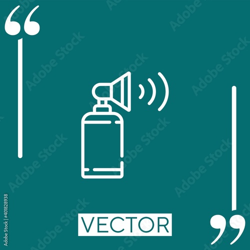 air horn vector icon Linear icon. Editable stroke line