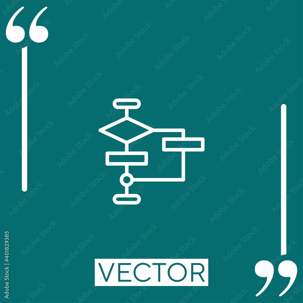 diagram vector icon Linear icon. Editable stroke line diagram vector icon Linear icon. Editable stroke line