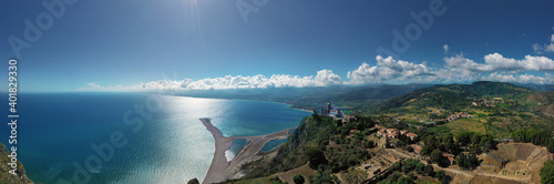 Wallpaper Mural 180 degree virtual reality panorama of Tindari and Marinello lakes in Sicily, Italy. Torontodigital.ca