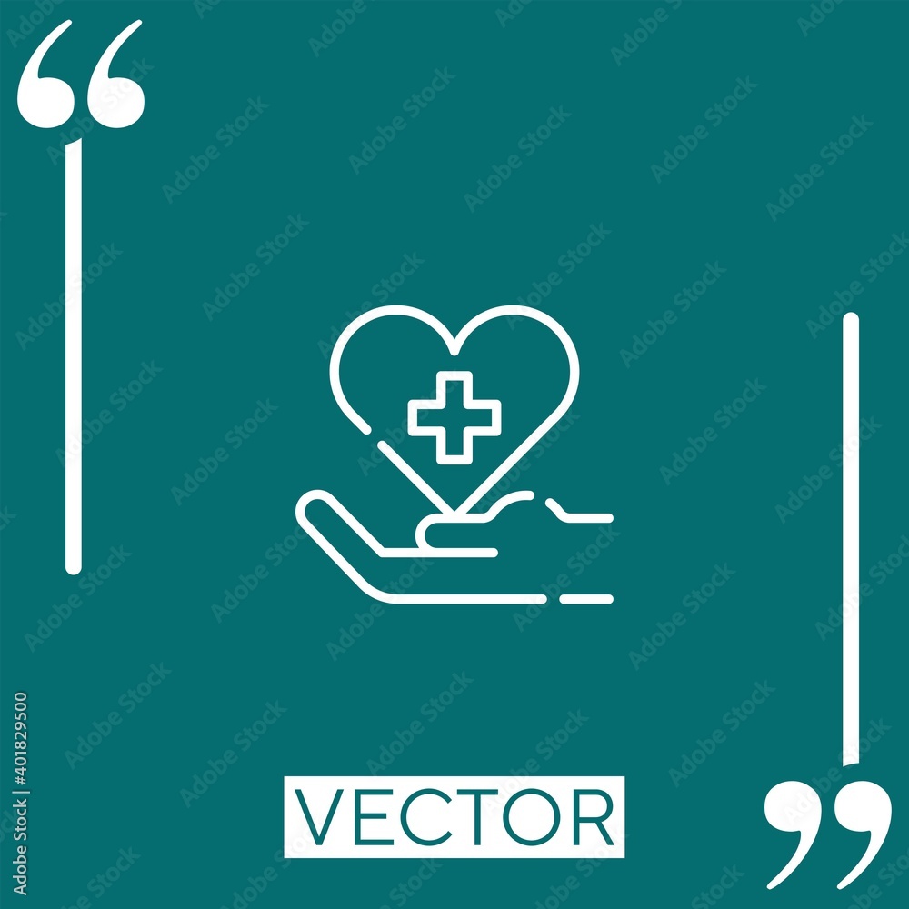 health care vector icon Linear icon. Editable stroke line health care vector icon Linear icon. Editable stroke line
