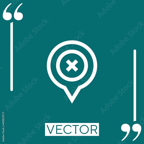 lost vector icon Linear icon. Editable stroked line
