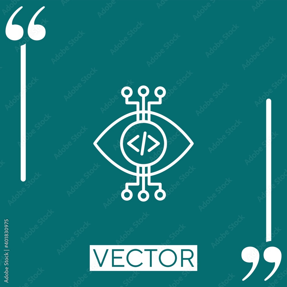 view vector icon Linear icon. Editable stroke line view vector icon Linear icon. Editable stroke line
