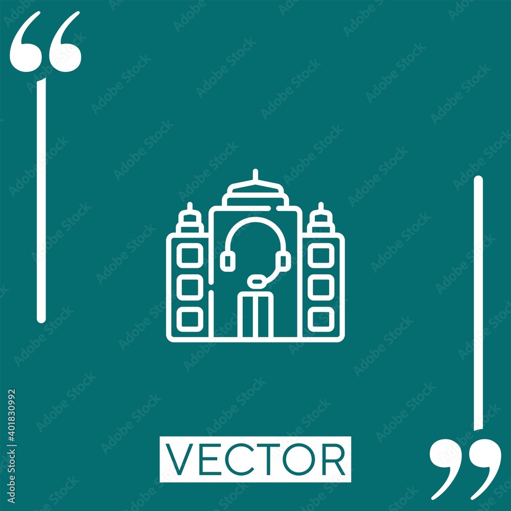 call center vector icon Linear icon. Editable stroke line call center vector icon Linear icon. Editable stroke line