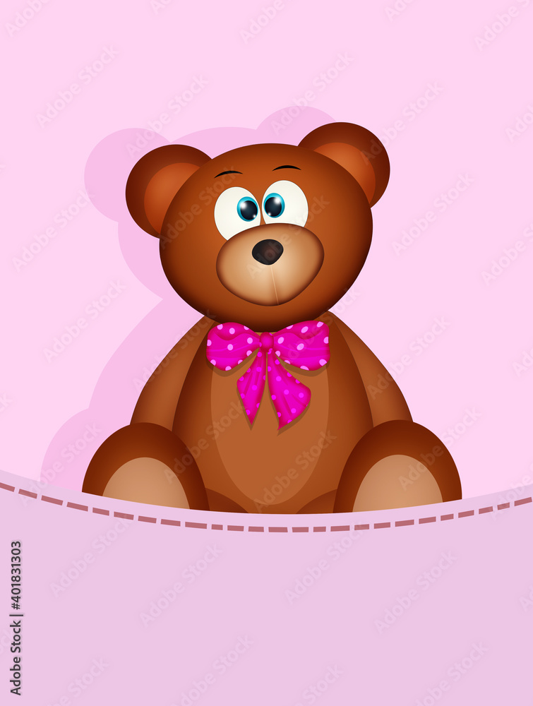 illustration of teddy bear for baby female illustration of teddy bear for baby female