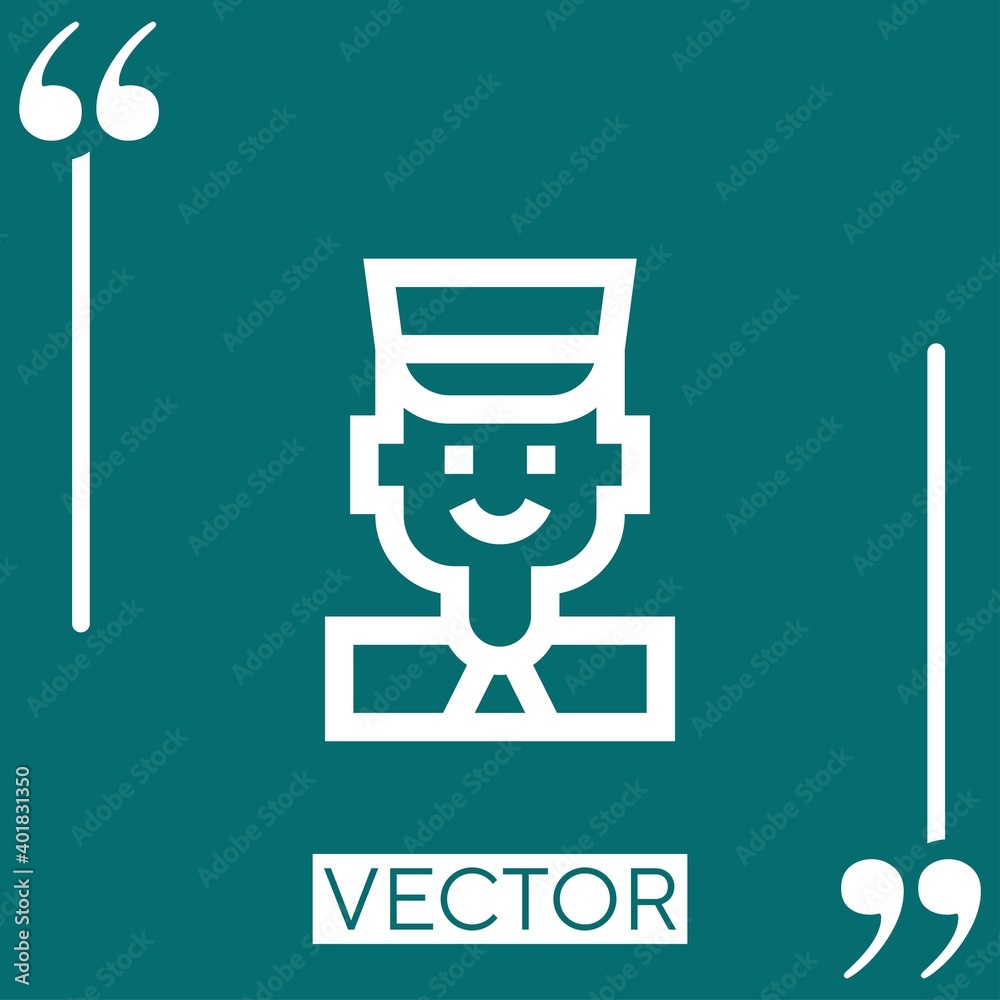 driver vector icon Linear icon. Editable stroked line