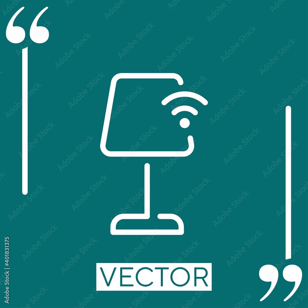 floor lamp vector icon Linear icon. Editable stroked line floor lamp vector icon Linear icon. Editable stroked line
