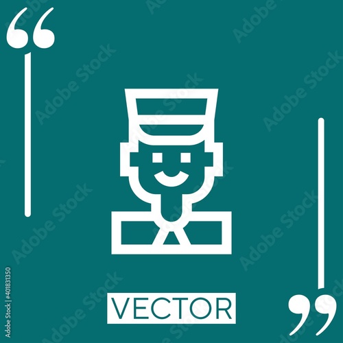 driver vector icon Linear icon. Editable stroked line