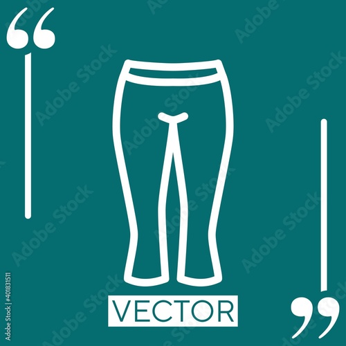 pants vector icon Linear icon. Editable stroke line