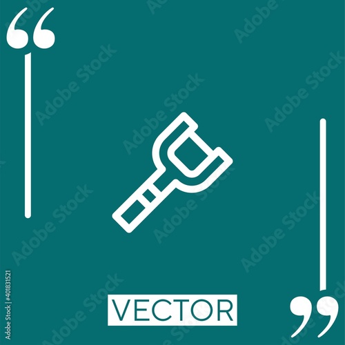 peeler vector icon Linear icon. Editable stroked line