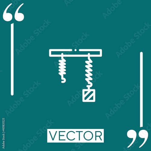 physics   vector icon Linear icon. Editable stroke line