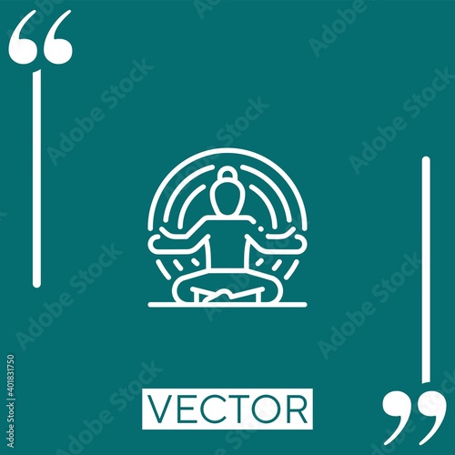 chakra vector icon Linear icon. Editable stroked line