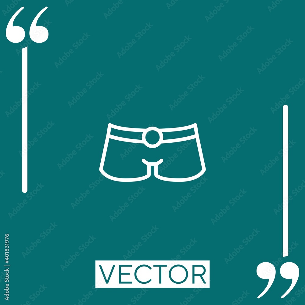 shorts   vector icon Linear icon. Editable stroke line