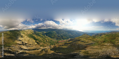 Wallpaper Mural 360 degree virtual reality panorama of the Rocche del Crasto, a mountainous and rocky complex where golden eagle nests, Nebrodi, Sicily, Italy. Torontodigital.ca