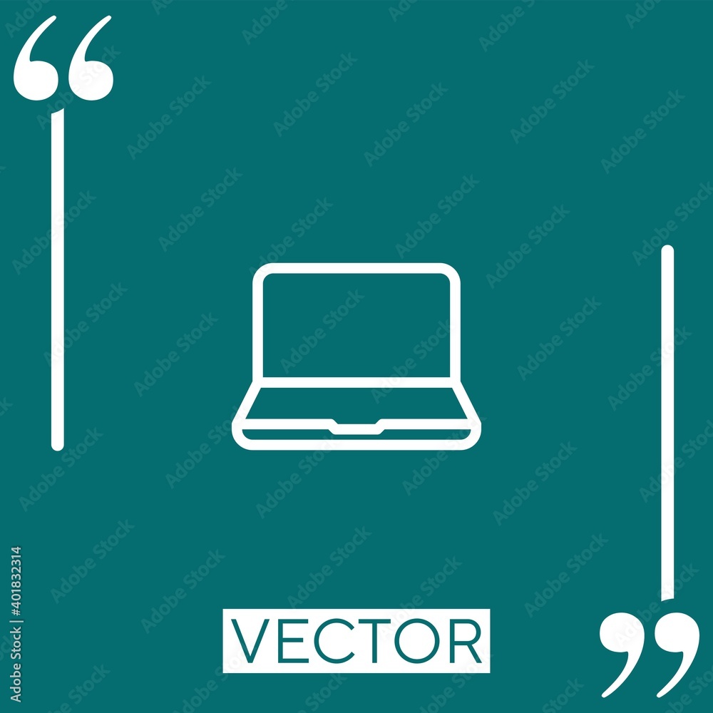 laptop vector icon Linear icon. Editable stroke line laptop vector icon Linear icon. Editable stroke line