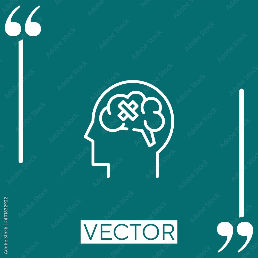 illness vector icon Linear icon. Editable stroked line illness vector icon Linear icon. Editable stroked line