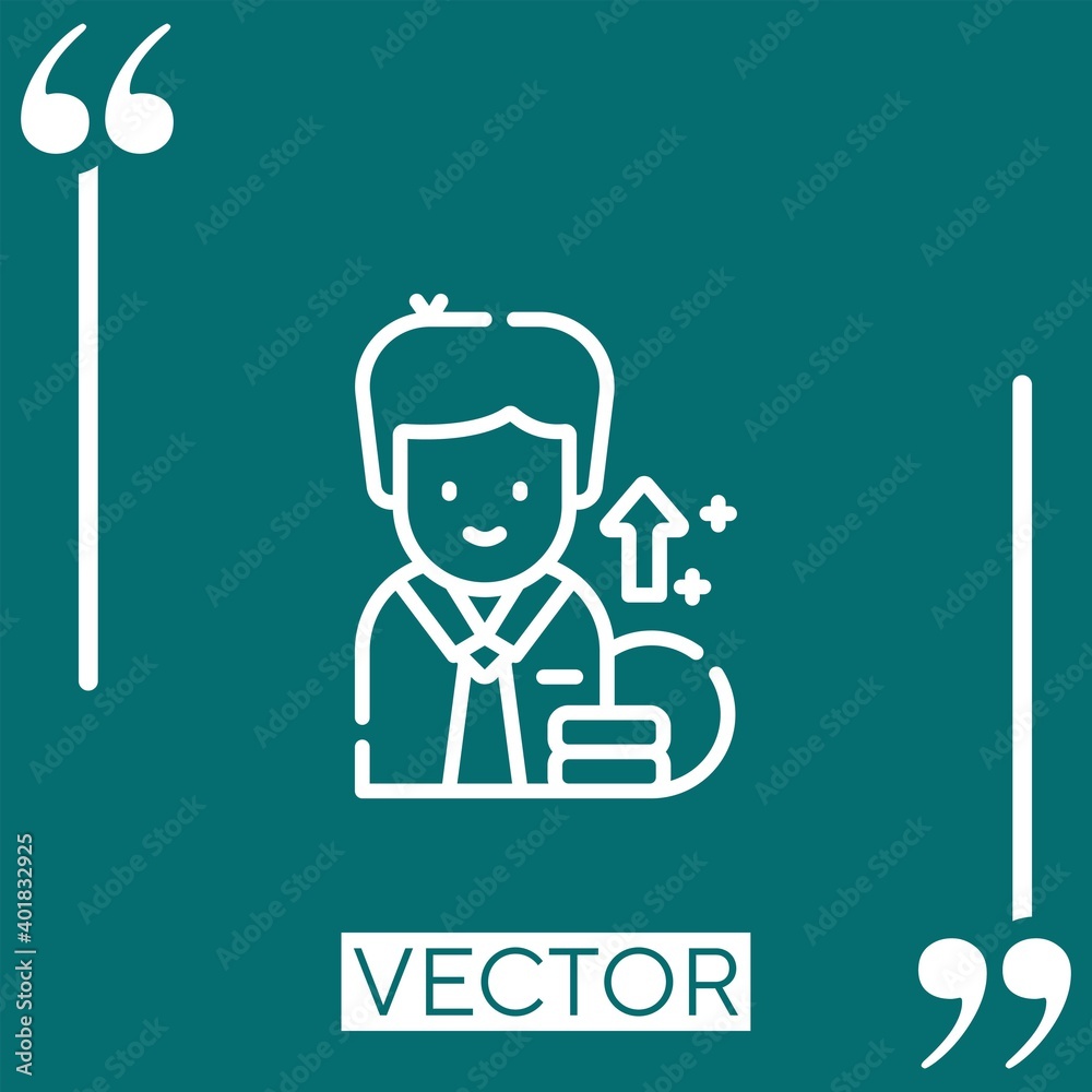 incomes vector icon Linear icon. Editable stroked line incomes vector icon Linear icon. Editable stroked line