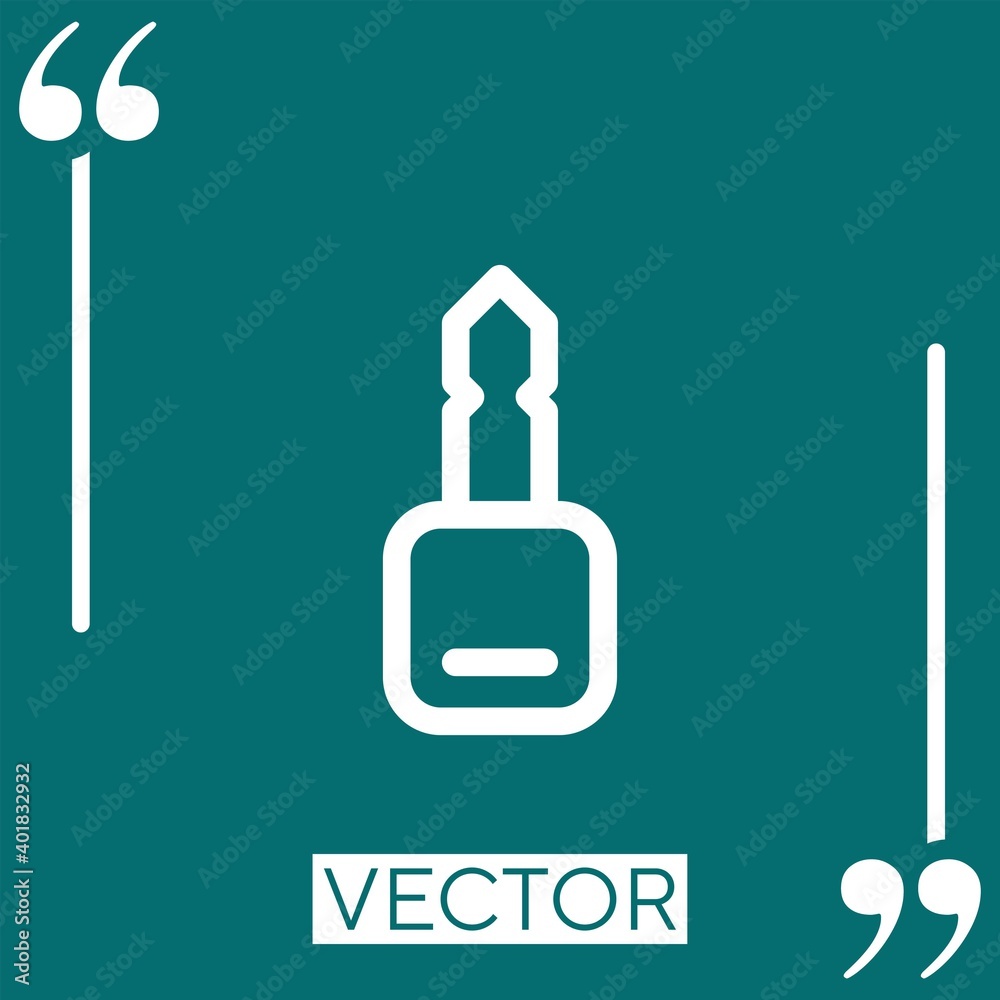 key car vector icon Linear icon. Editable stroked line key car vector icon Linear icon. Editable stroked line