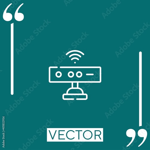 kinect vector icon Linear icon. Editable stroke line