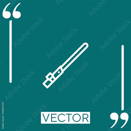 light saber vector icon Linear icon. Editable stroked line