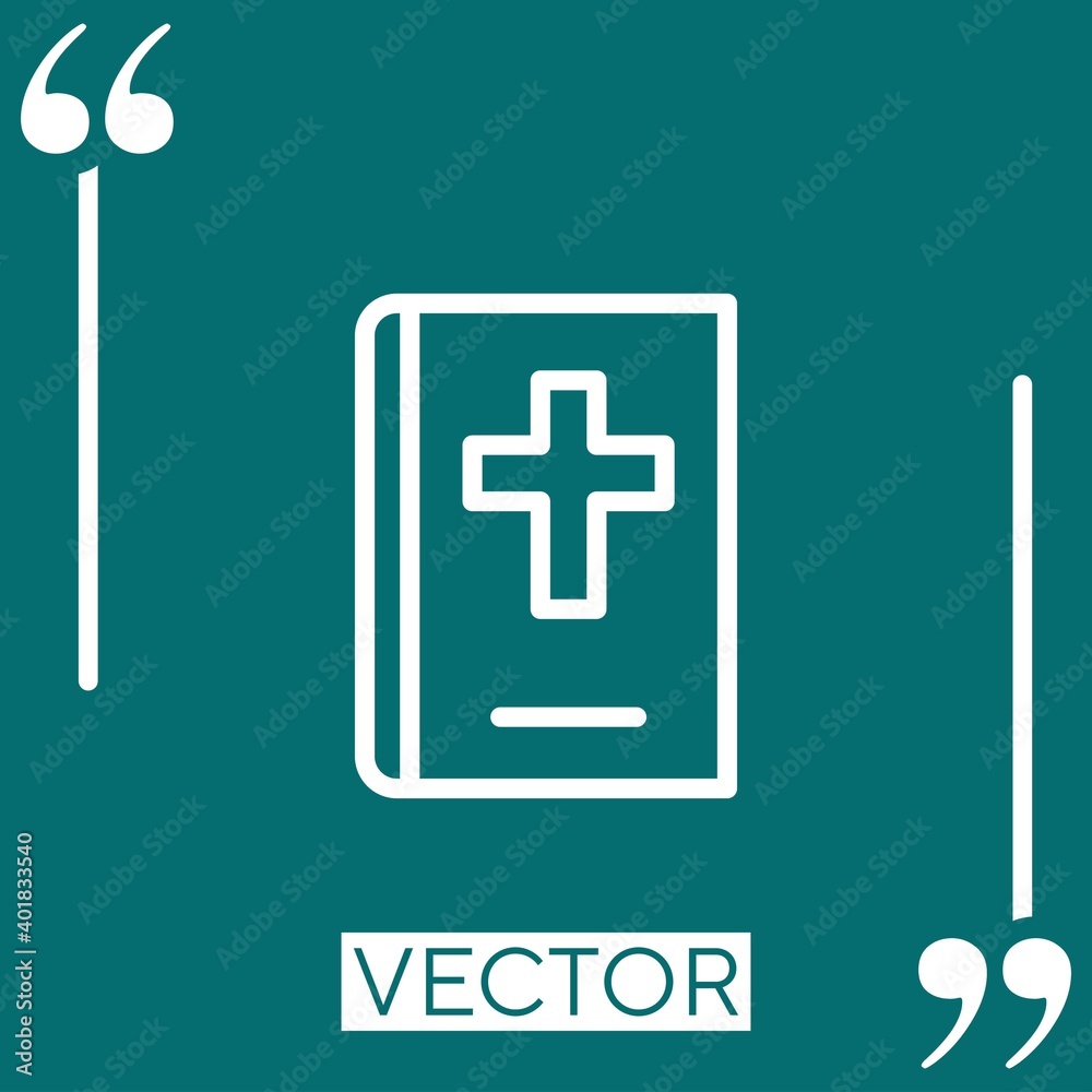 Obraz premium bible vector icon Linear icon. Editable stroked line