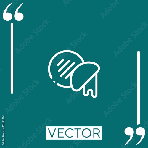 arepa vector icon Linear icon. Editable stroked line photo