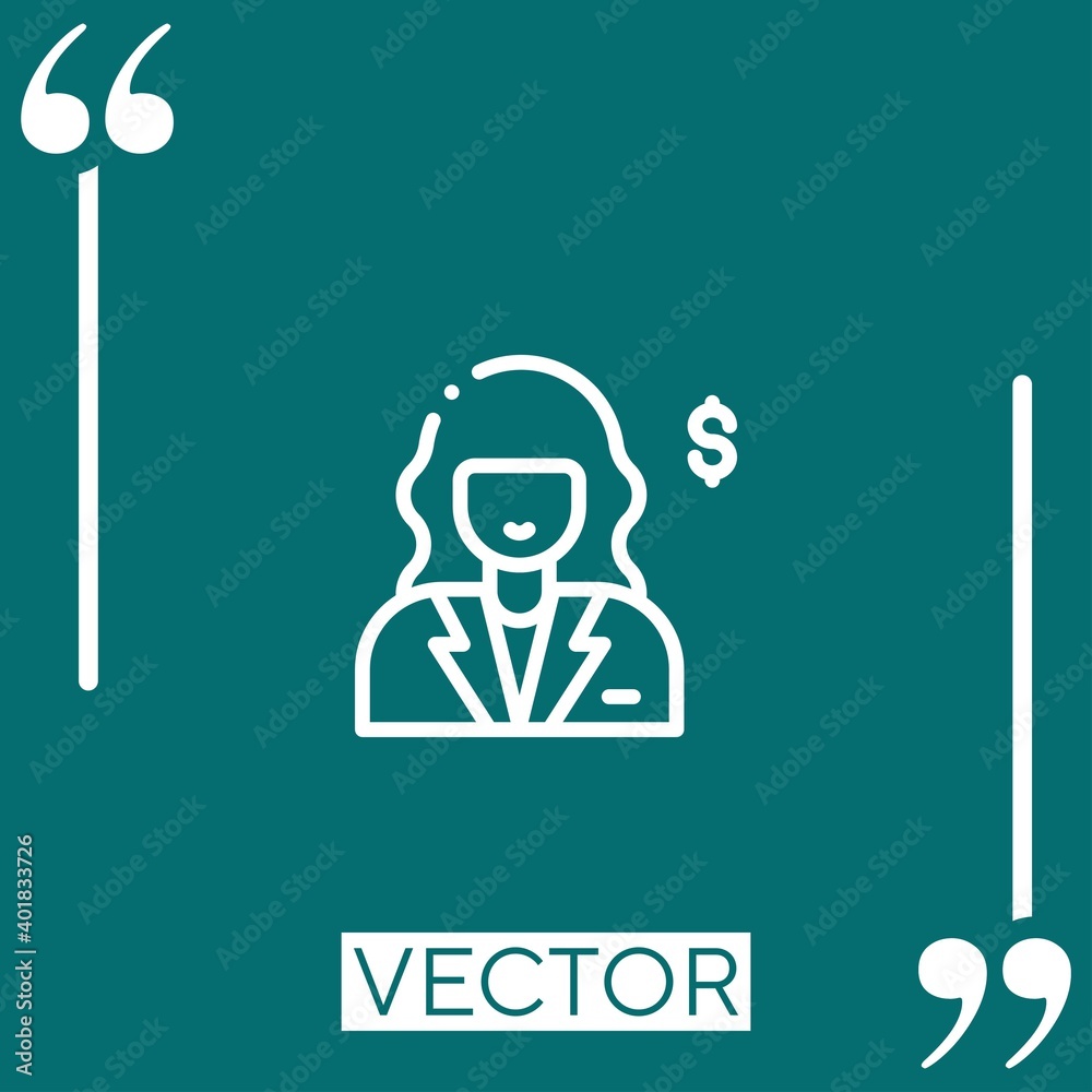 clerk vector icon Linear icon. Editable stroke line clerk vector icon Linear icon. Editable stroke line
