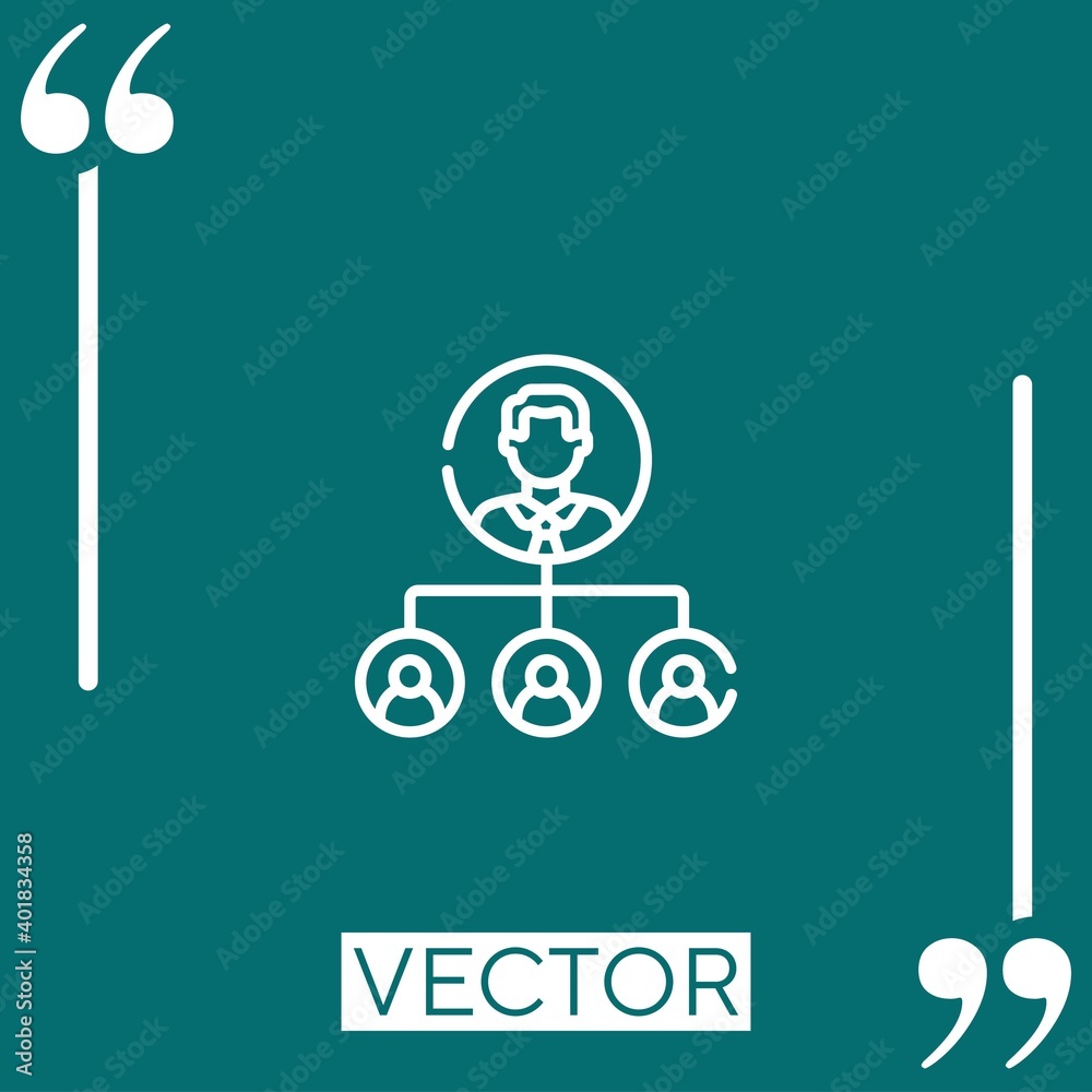 hierarchy vector icon Linear icon. Editable stroked line hierarchy vector icon Linear icon. Editable stroked line