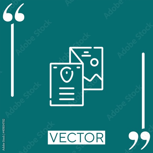 travel guide vector icon Linear icon. Editable stroked line