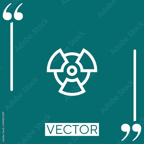 radiation vector icon Linear icon. Editable stroked line